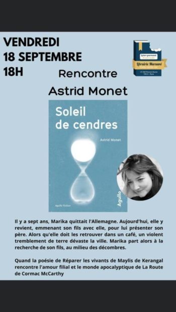 Astrid Monet en dédicace à la librairie Maruani à Paris